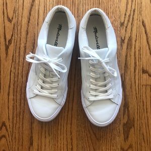 Madewell white low top leather sneakers